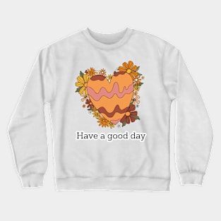 Hippie Style 1960s | Sweet Heart And Beautiful Flower Crewneck Sweatshirt